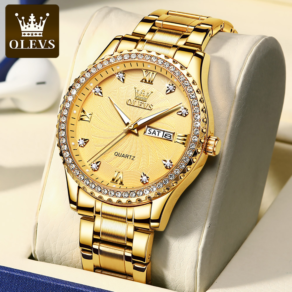 Luxury Watch Magazine - OLEVS 5565 Luxus-Quarzuhr für Herren Wasserdicht