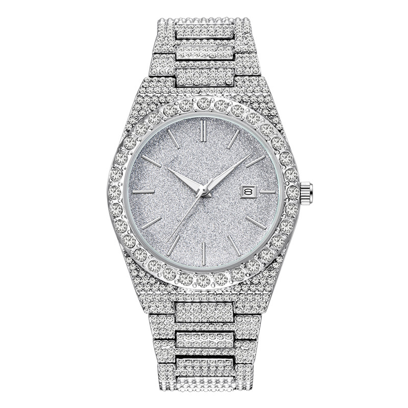 Luxury Watch Maker - Herren Luxusuhren: Hip-Hop Diamant-Mode mit Legierungsarmband,