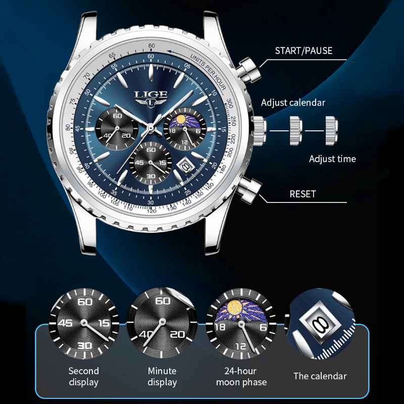 Lige Marke Luxus Quarz Mann Uh – Luxury Watch Magazine Bewertung und Preis