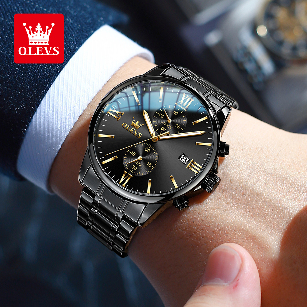 OLEVS 2886 Klassische schwarze – Luxury Watch Magazine Bewertung und Preis