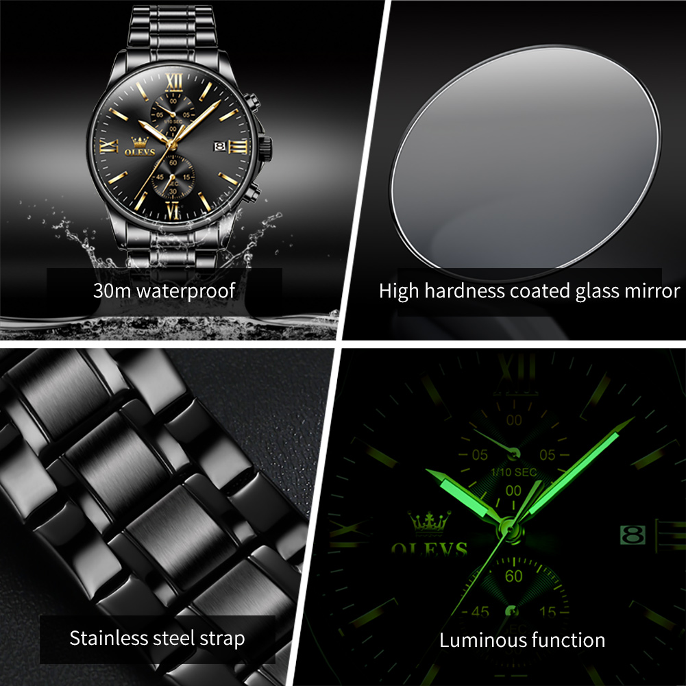 OLEVS 2886 Klassische schwarze – Luxury Watch Magazine Bewertung und Preis