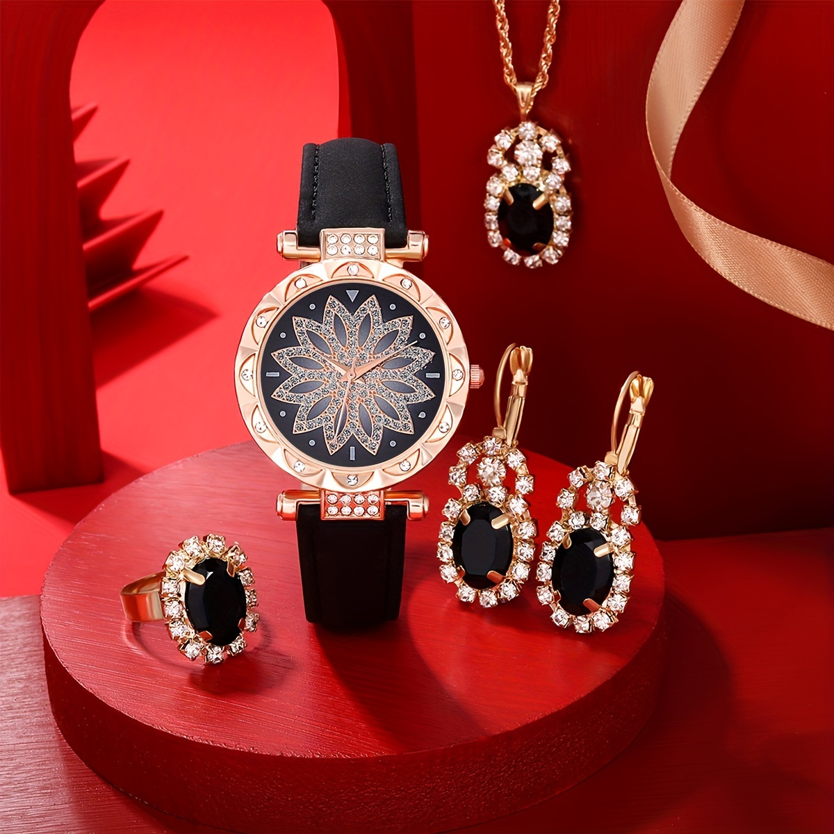 Luxuriöse Quarzuhr mit Strasss – Luxury Watch Gift For Her Bewertung und Preis