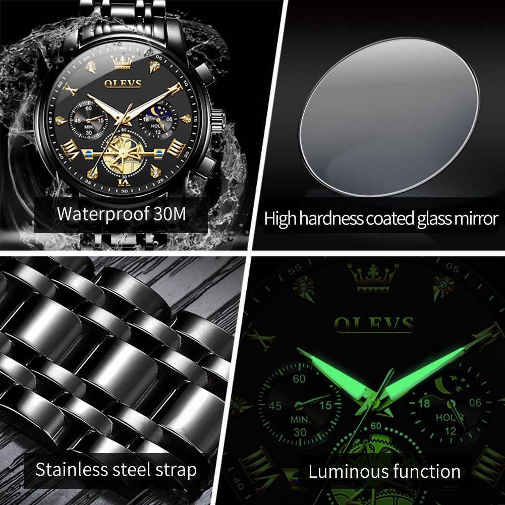 OLEVS Brandneue Luxus-Chronogr – Luxury Watch Maker Bewertung und Preis