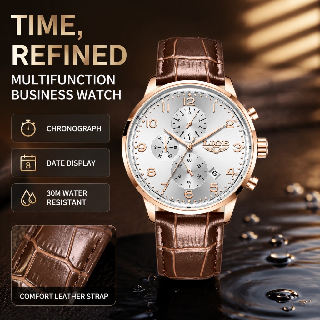 LIGE Neue Herrenuhr, Modische  – Luxury Watch Top 10 Bewertung und Preis