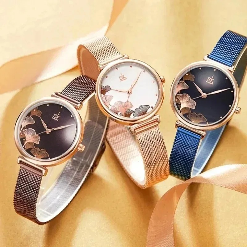 Luxus Damen Uhr mit Ginkgo-Mot – Luxury Watch Gift For Her Bewertung und Preis