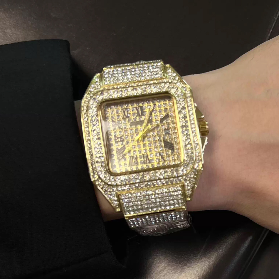 Gold- oder schwarze Uhr, Ice-O – Luxury Watch Iceberg Bewertung und Preis