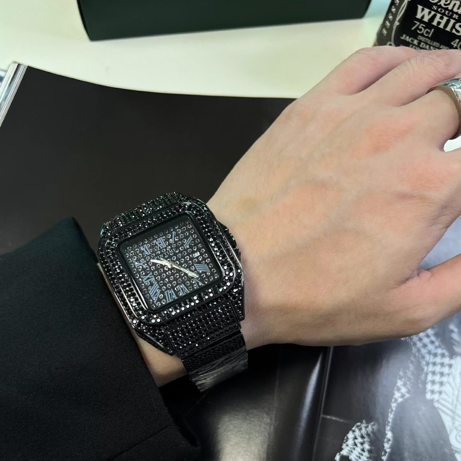 Gold- oder schwarze Uhr, Ice-O – Luxury Watch Iceberg Bewertung und Preis